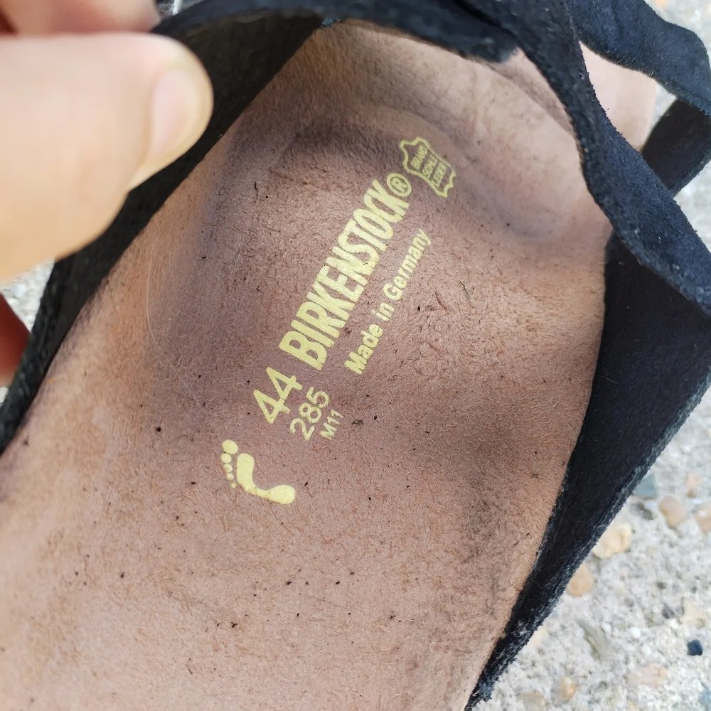 Birkenstock Arizona Softbed Black Suede (Unisex) Size EU 44 M11  nerrow
